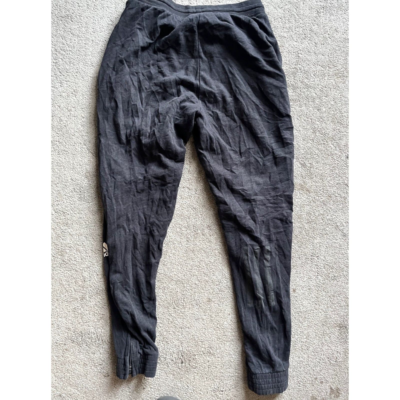 Adidas Adidas Climacool Black Sweatpants Men Size M Fleece Solid Logo Activewear Size US 31 - 3 Thumbnail