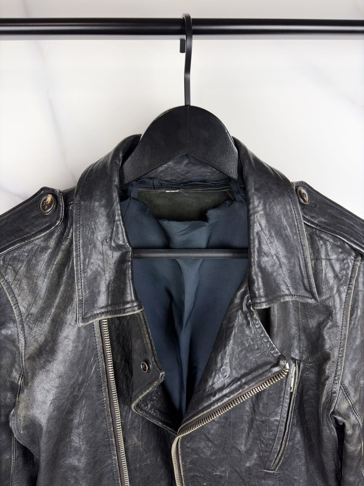 Rick Owens FW09 Rick Owens Crust Hammered Lamb Stooges Leather Jacket Size US S / EU 44-46 / 1 - 11 Thumbnail