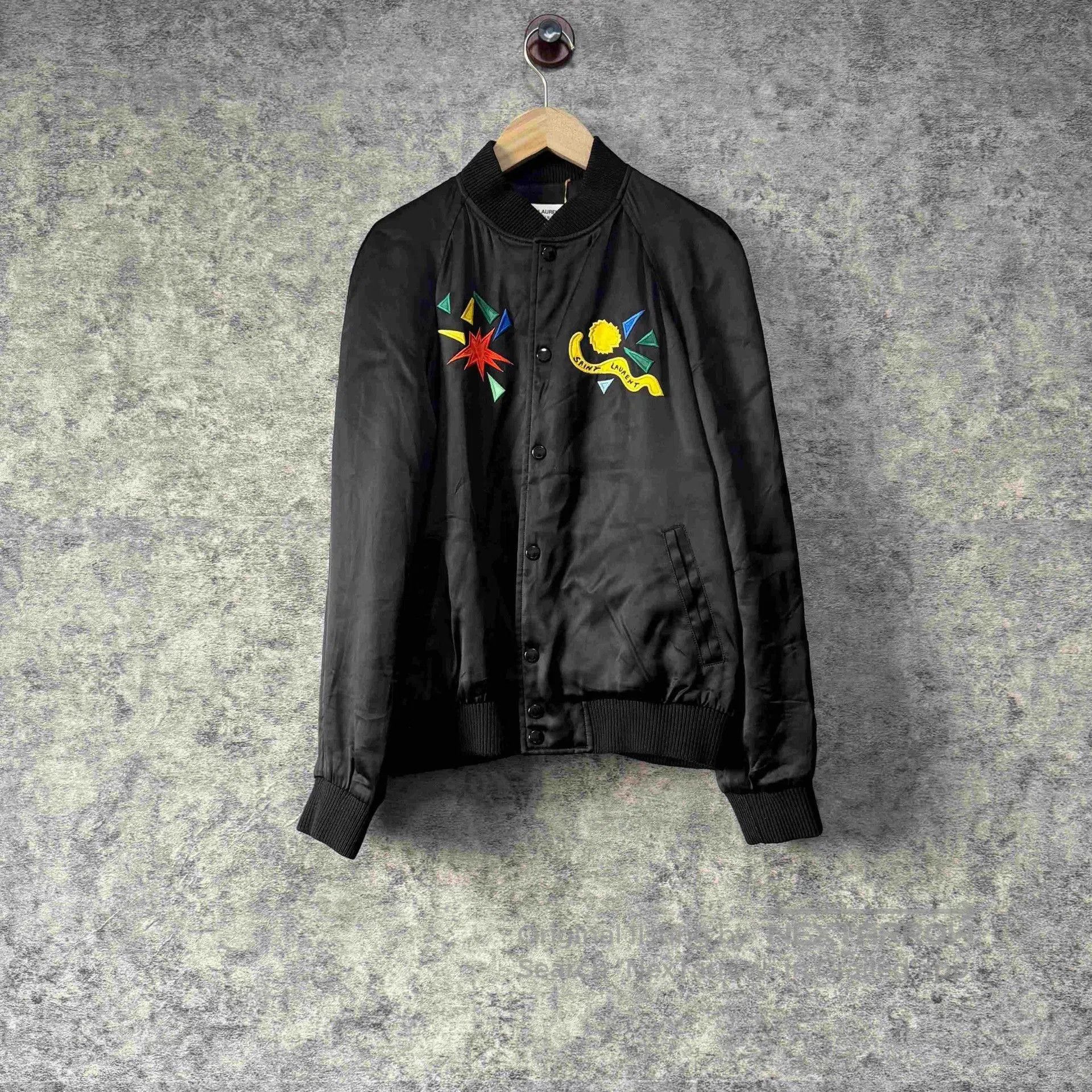 Saint Laurent Paris Saint Laurent Graffiti Embroidery Bomber Jacket. Size US XXS / EU 40 - 1 Thumbnail