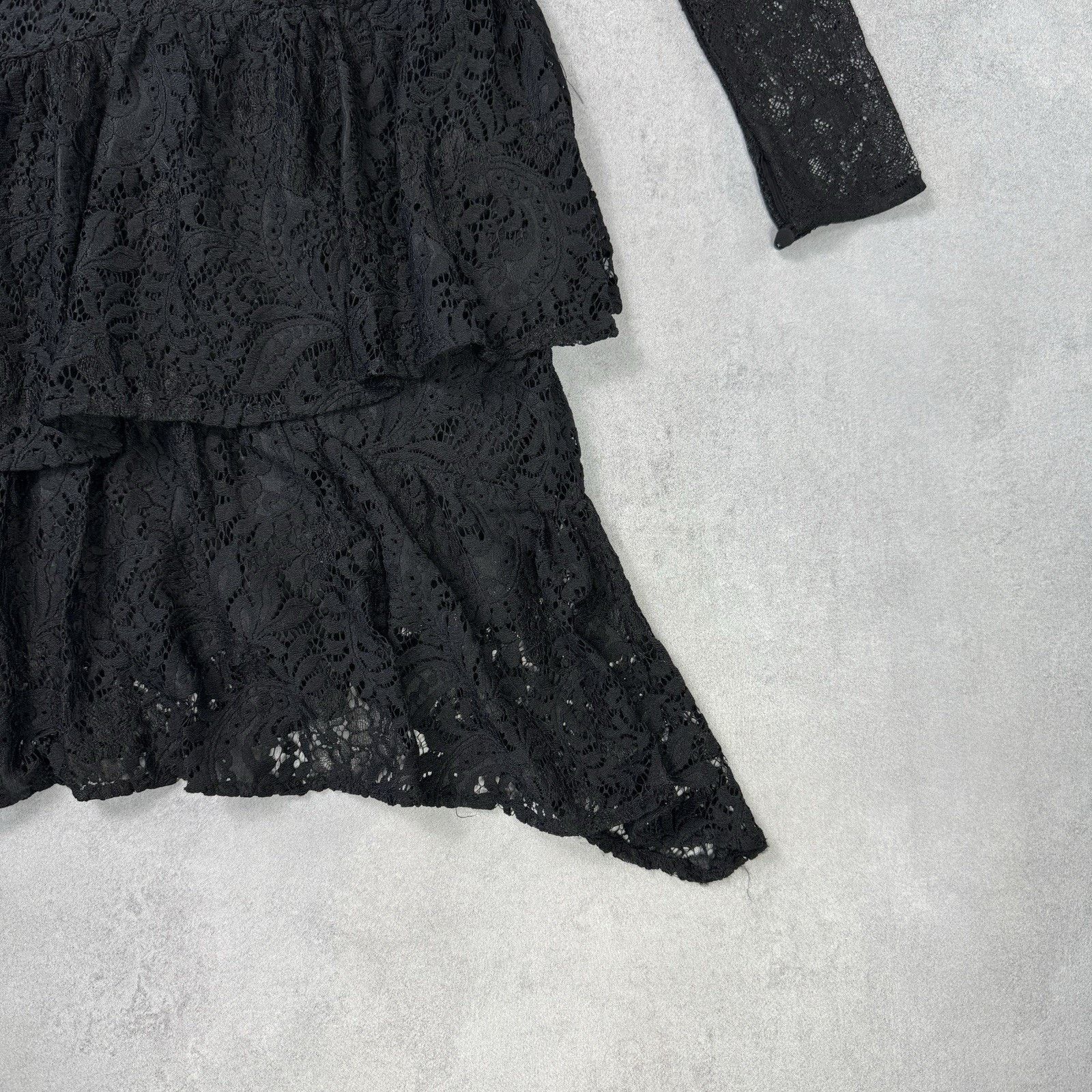 Vintage Perseverance London Paisley Ruffled Dress Black Size 12 midi Size M / US 6-8 / IT 42-44 - 11 Thumbnail