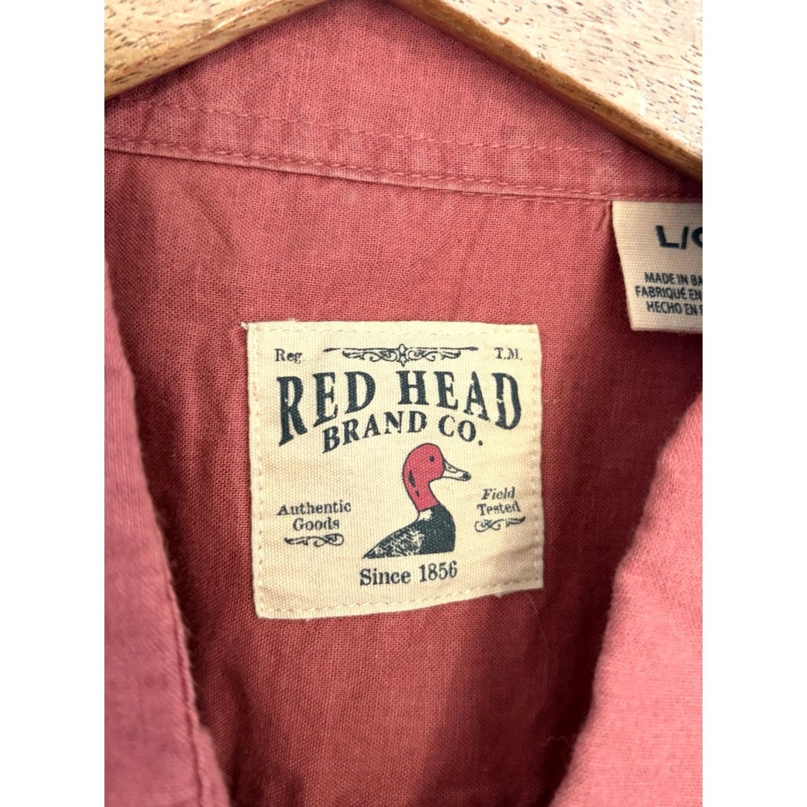 Vintage VINTAGE: No RedHead Shirt Mens Red Short Sleeve Button-Down Collared Pocketed 47in Chest All Seasons Outdoor Fish Pattern Casual Workwear Travel Size US 33 - 5 Thumbnail