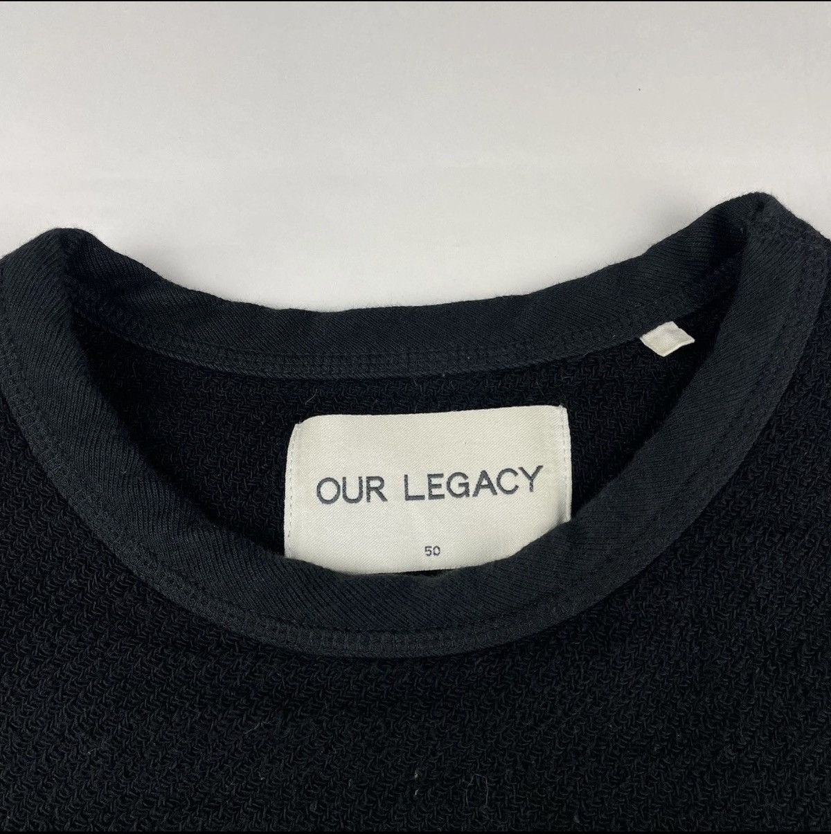 Our Legacy OUR LEGACY Black chunky waffle Knit Size US M / EU 48-50 / 2 - 2 Thumbnail