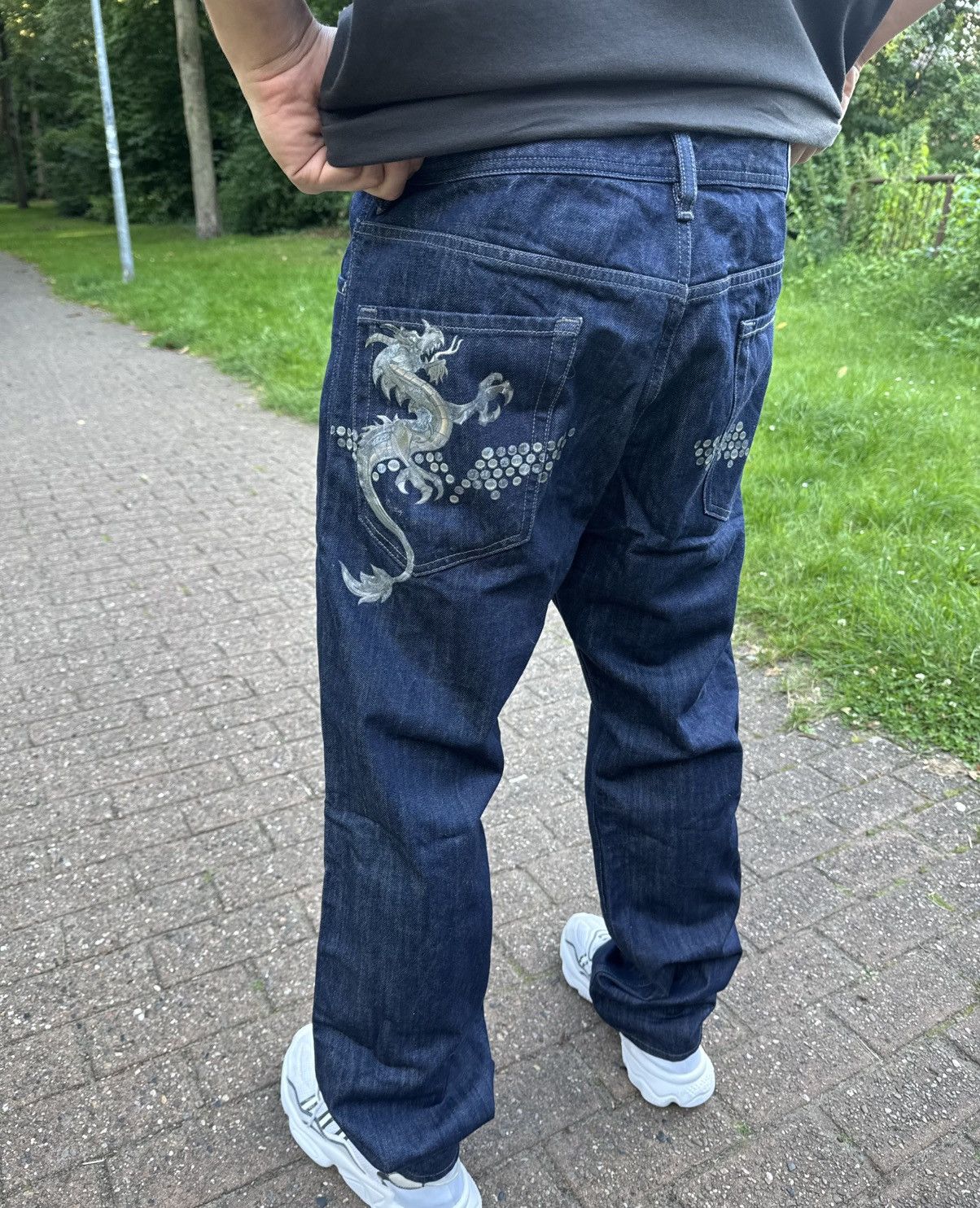 Diesel Diesel Dragon Print Vintage Streetwear Opium Size US 32 / EU 48 - 1 Thumbnail
