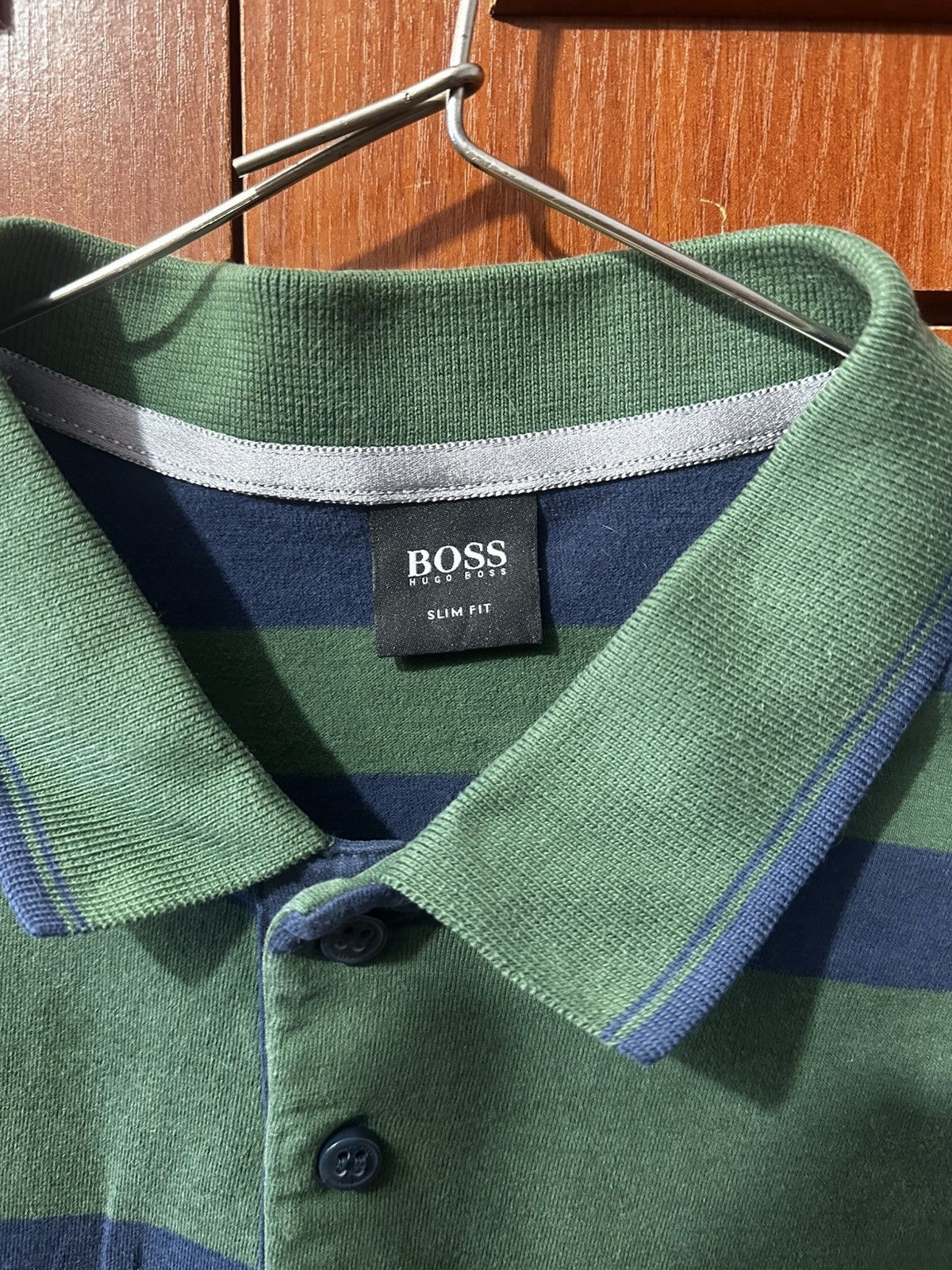 Hugo Boss Hugo Boss Vintage Mens Striped Polo Shirt Slim Fit Size US L / EU 52-54 / 3 - 4 Thumbnail