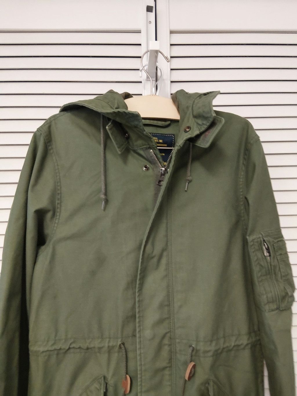 Alpha Industries Alpha Industries Hooded M-65 Olive Green Jacket with Navy a Size US XXS / EU 40 - 3 Thumbnail