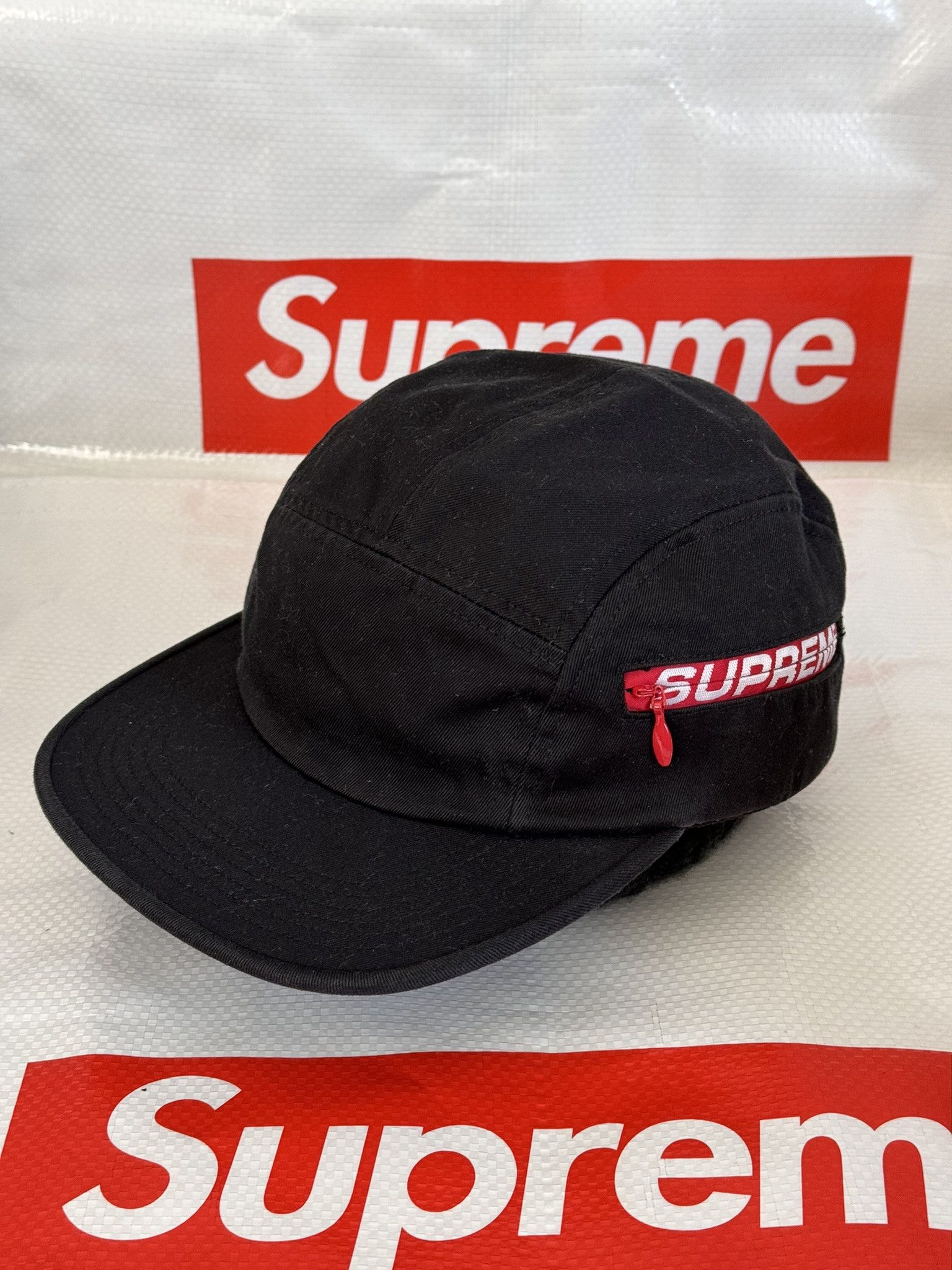 Supreme Supreme Side Zip Camp Cap (SS19) Black | Grailed