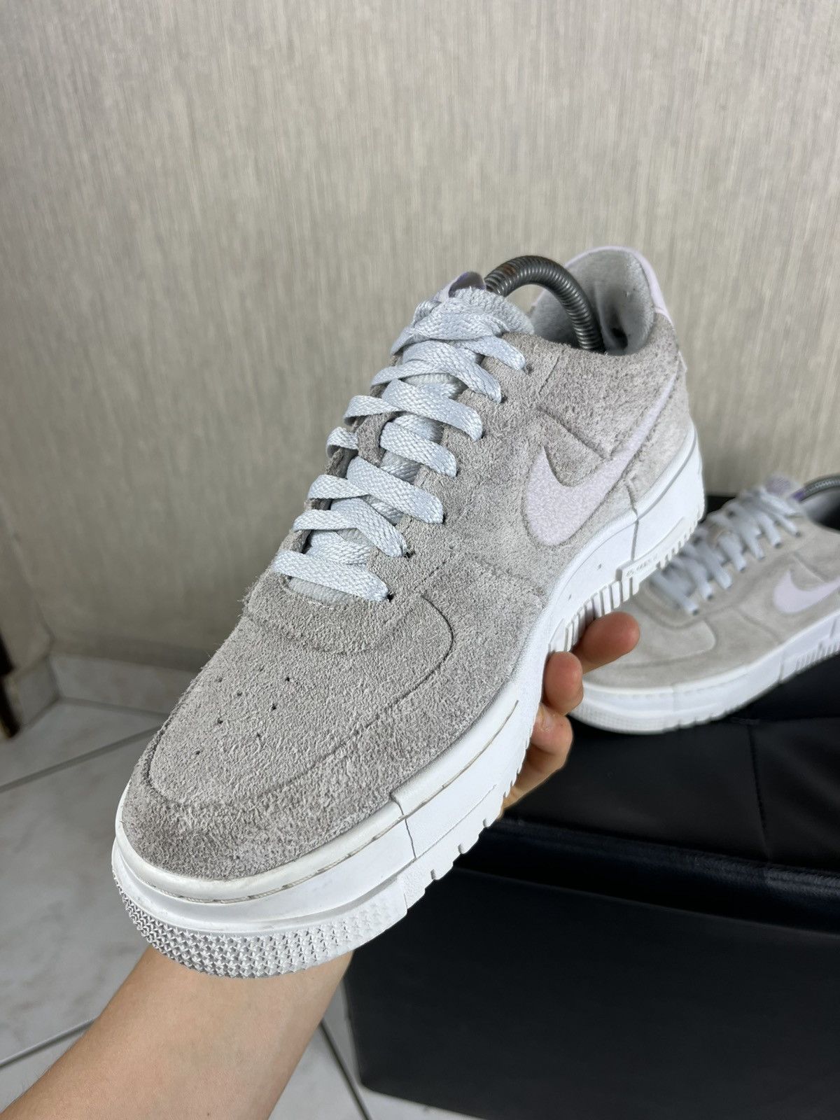 Nike Nike Air Force 1 one pixel suede velvet sneakers shoes lilac Size US 8.5 / EU 41-42 - 5 Thumbnail