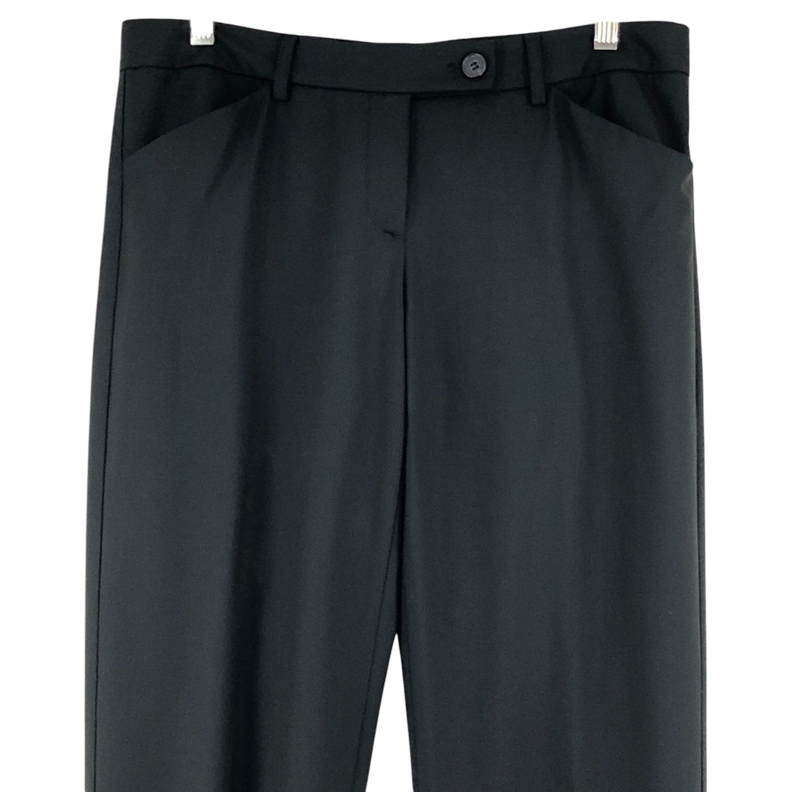 Theory Theory Size 8 Trousers Pants Tapered Leg Wool Black USA Made Size 30" / US 8 / IT 44 - 2 Thumbnail