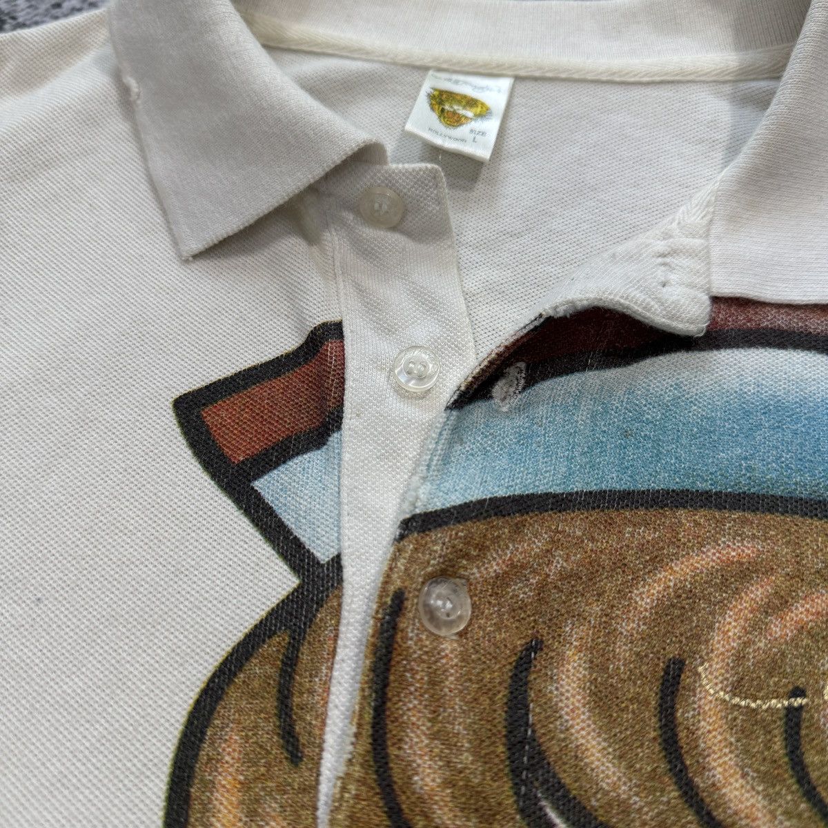 Ed Hardy Y2K Ed Hardy Thrashed Distressed Nurse Shirt ERD Grunge Size US L / EU 52-54 / 3 - 11 Thumbnail
