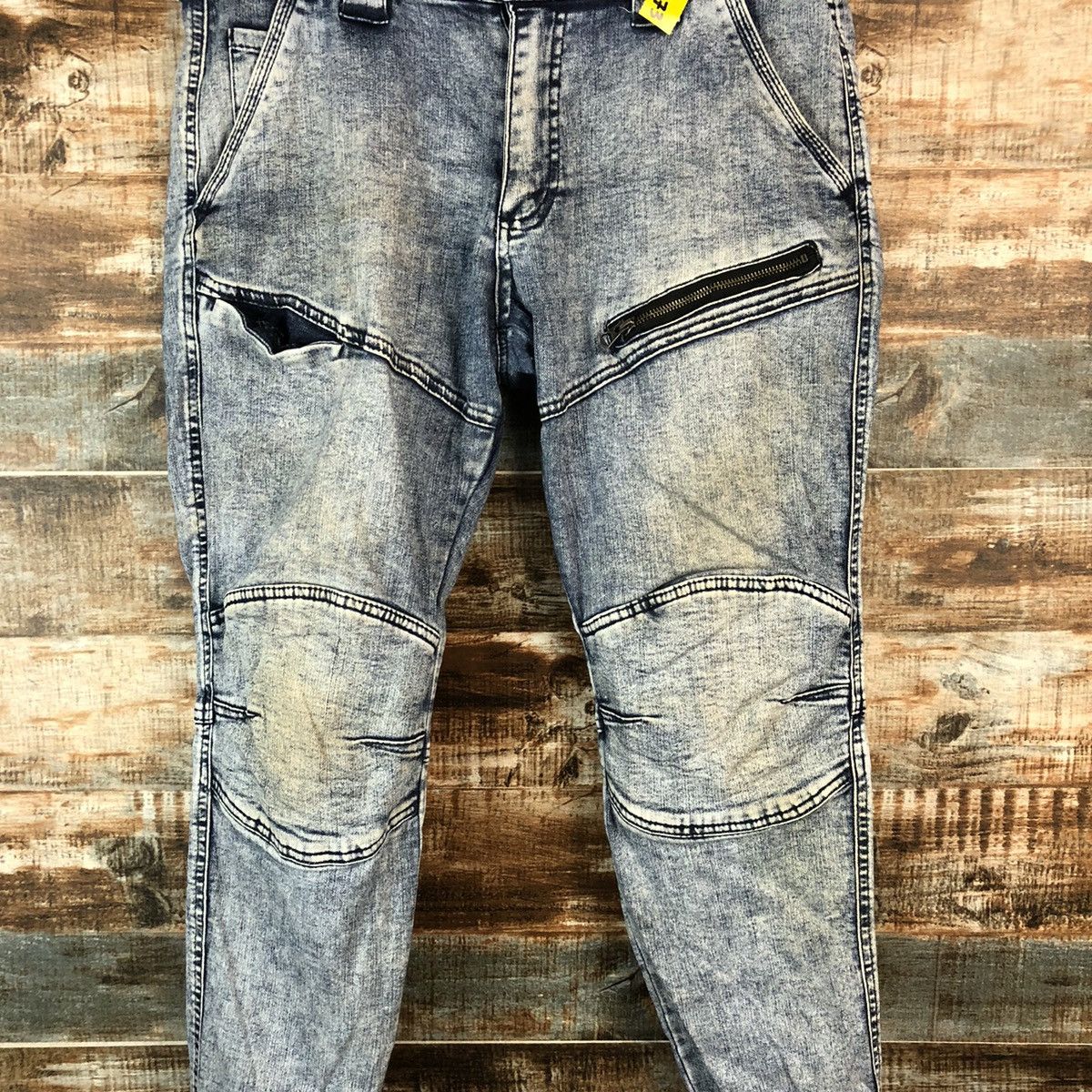 Japanese Brand Field Core Blue Denim utility tactical jogger Pants #A2173 Size US 32 / EU 48 - 5 Thumbnail