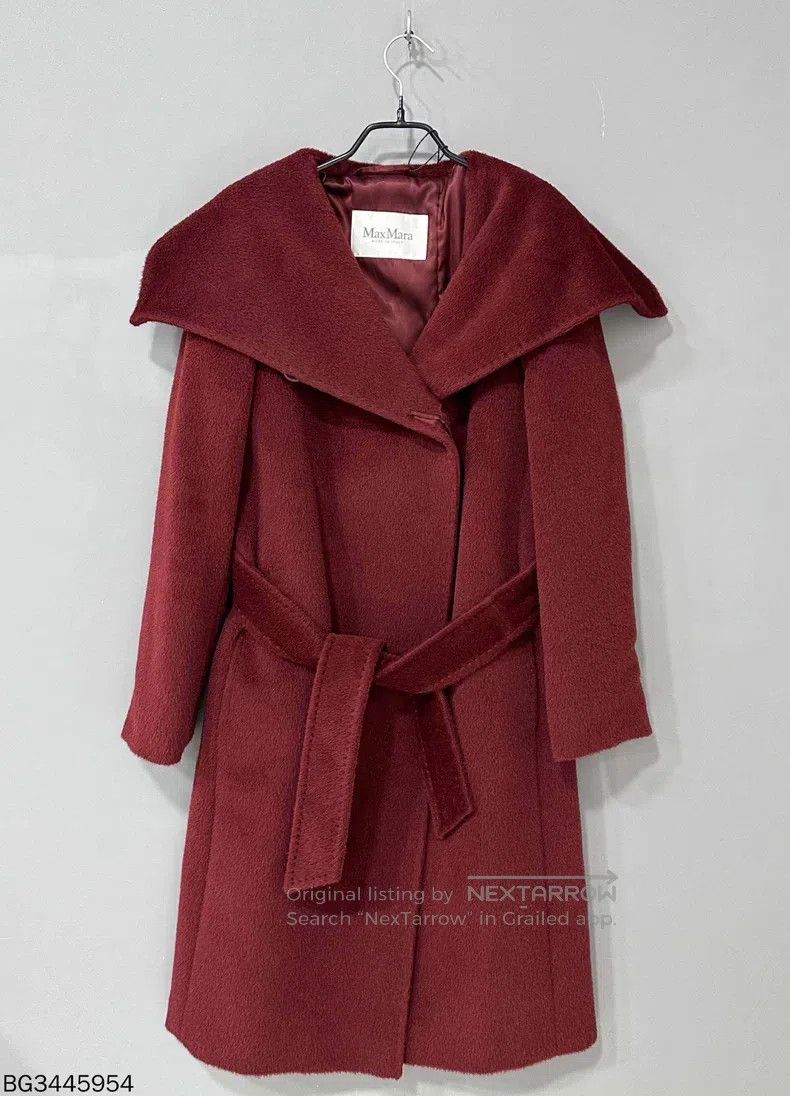 Max Mara Max Mara Red alpaca wool button-down belt coat Size XS / US 0-2 / IT 36-38 - 1 Thumbnail