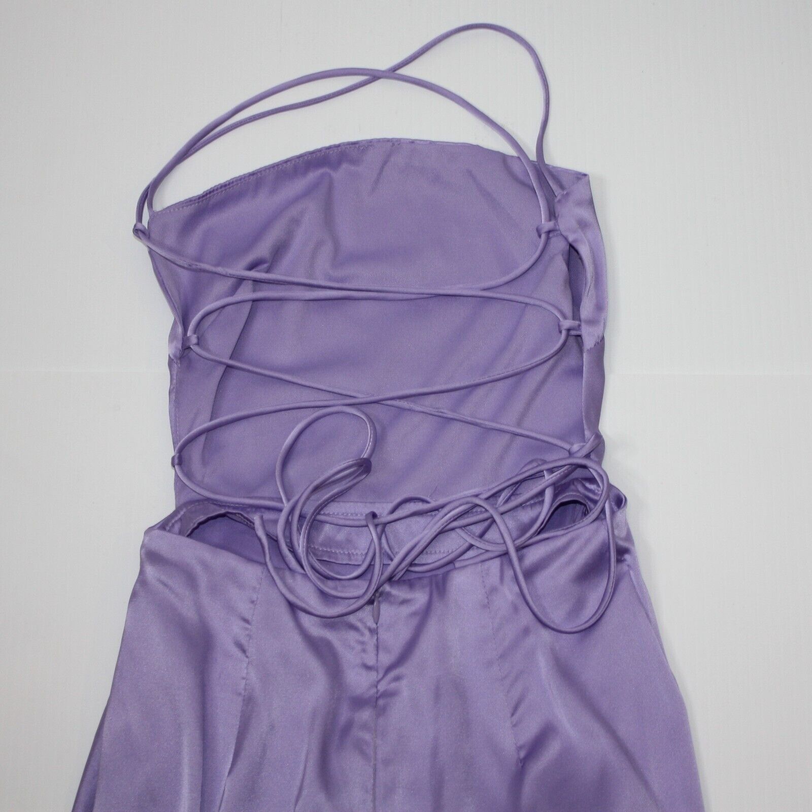 Other Lucy in the Sky Satin Open Back Lea Love Affair Periwinkle Size XS / US 0-2 / IT 36-38 - 12 Thumbnail