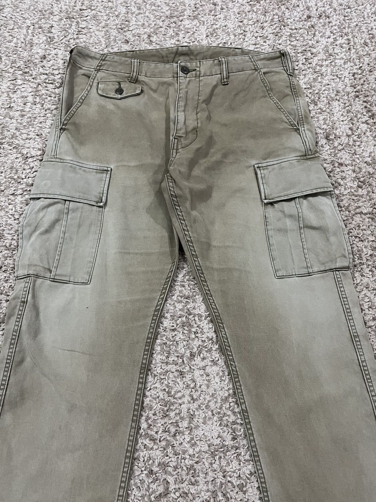 Avirex Avirex Green Faded Cargo Pants Military Fit Size US 34 / EU 50 - 2 Thumbnail
