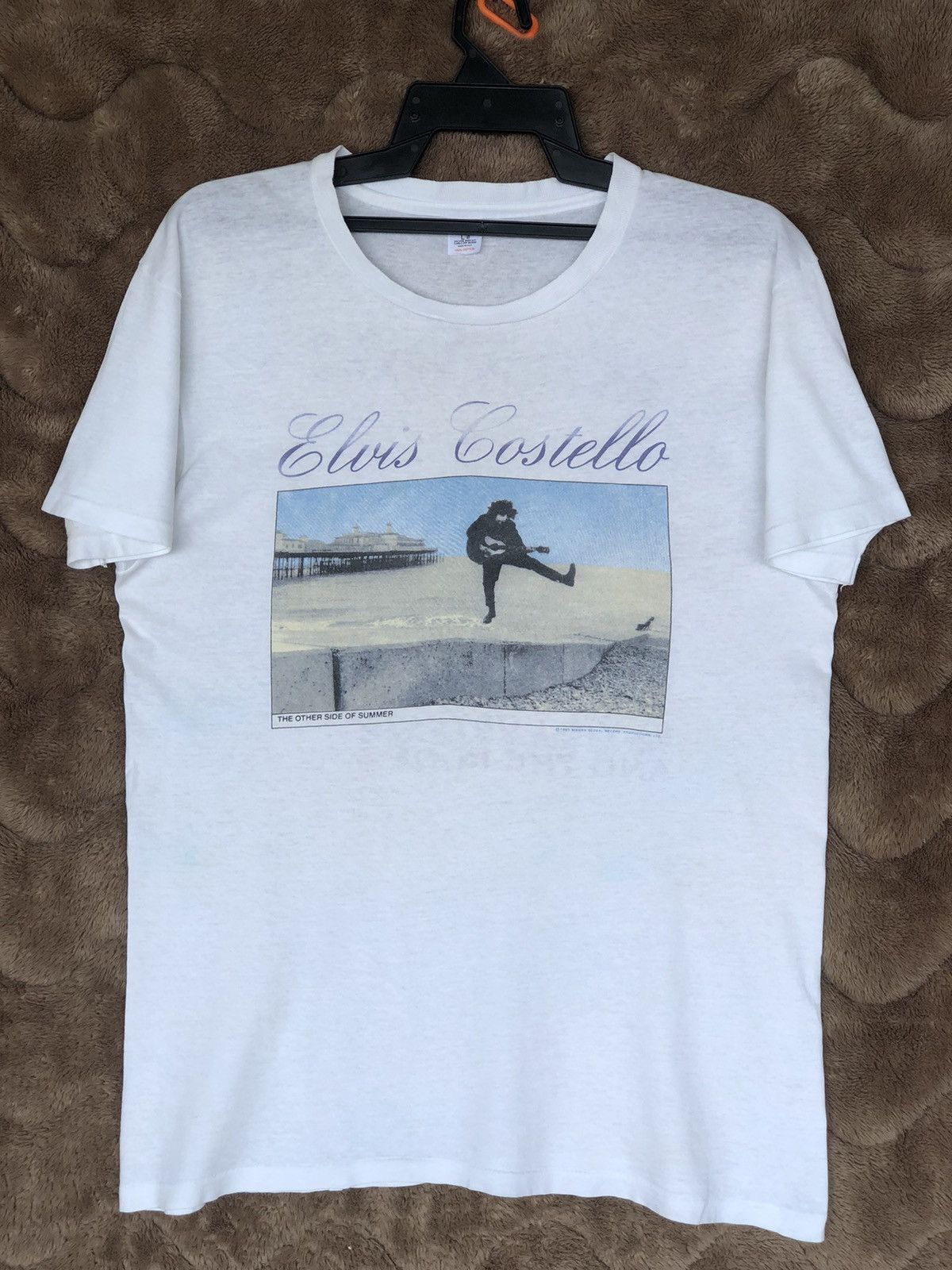 Band Tees Vintage 90s Elvis Costello Tour Tee Size US L / EU 52-54 / 3 - 1 Thumbnail