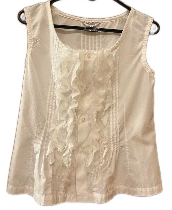 Other Comme Des Garcons Sleeveless tank top with lace border Size S / US 4 / IT 40 - 1 Thumbnail
