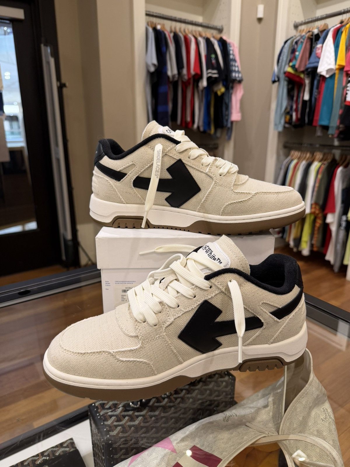 Off-White Off-White ‘Out of Office Canvas’ Sneaker - Neutral Grey Size US 9 / EU 42 - 2 Thumbnail