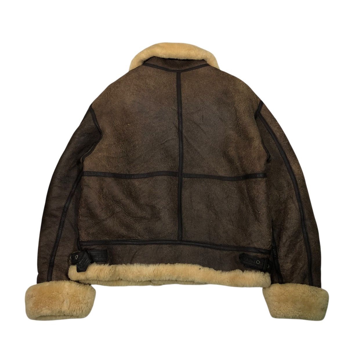 Vintage 🔥VINTAGE GENUINE LEATHER SHEARLING B-3 JACKET AIR FORCE Size US L / EU 52-54 / 3 - 2 Thumbnail