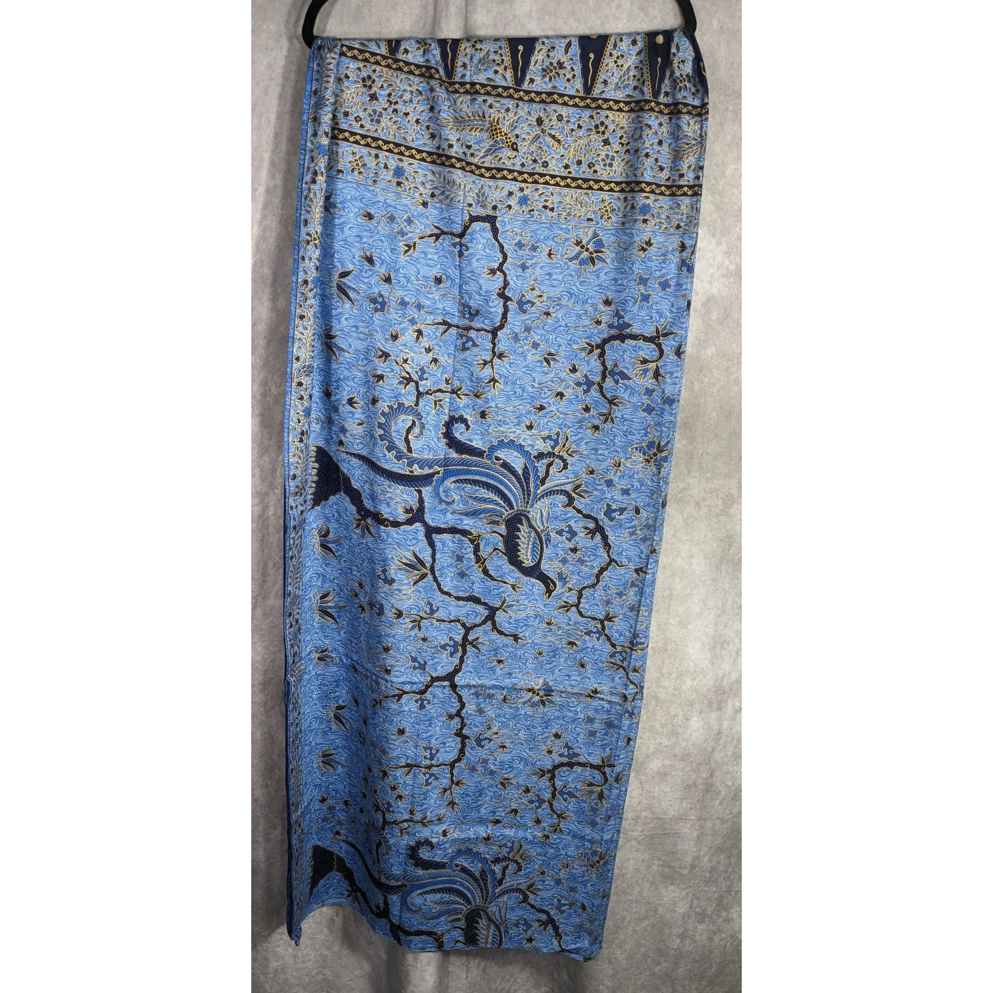 Other Blue Batik Peacock Sarong Wrap 68x45 Inches With Intricate F Size ONE SIZE - 10 Thumbnail
