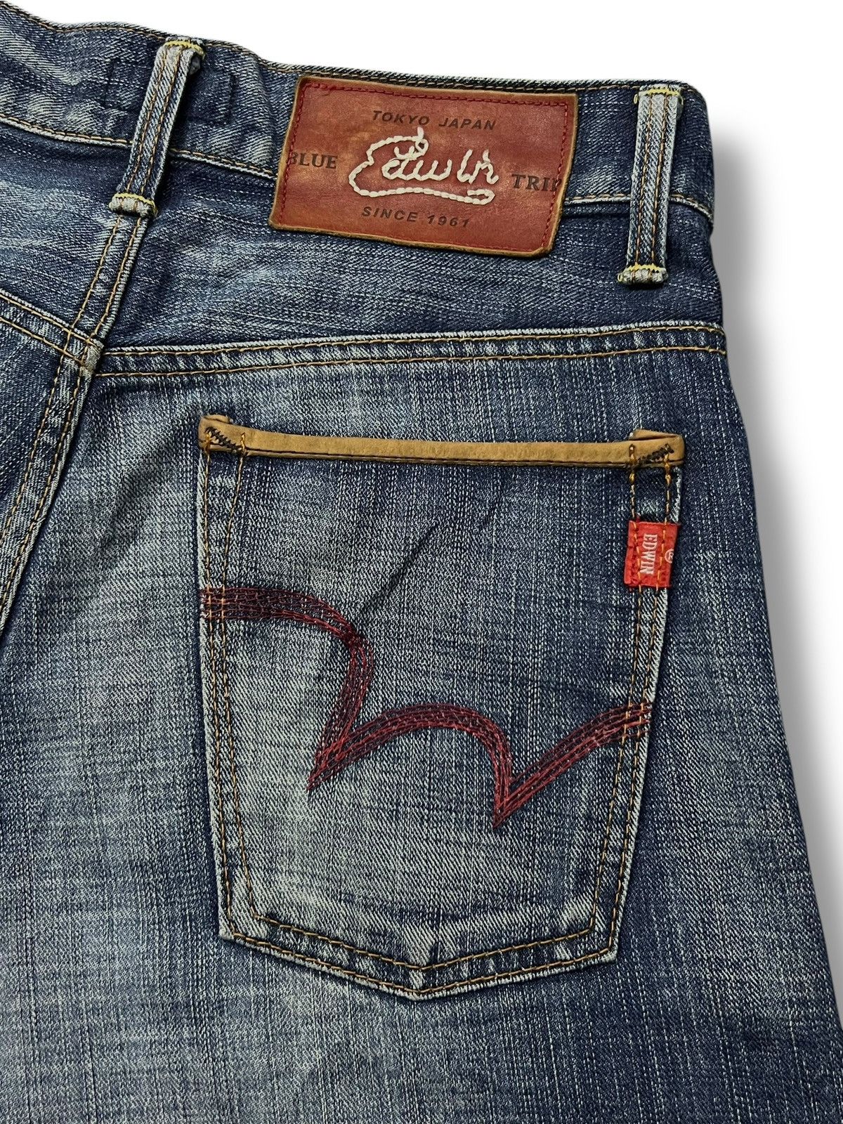 Edwin Vintage Edwin Blue Trip Japan - Faded Wash, Distressed Denim Size US 32 / EU 48 - 9 Thumbnail