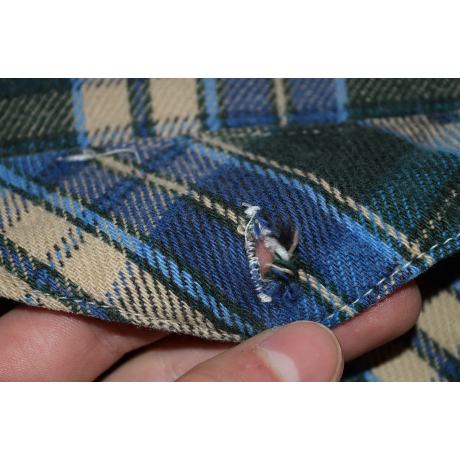 Vintage OSHKOSH B'GOSH MENS SHIRT 2XL BLUE GREEN COTTON VINTAGE FLANNEL USA BUTTON-FRONT 90s STYLE Mens Size US XXL / EU 58 / 5 - 6 Thumbnail