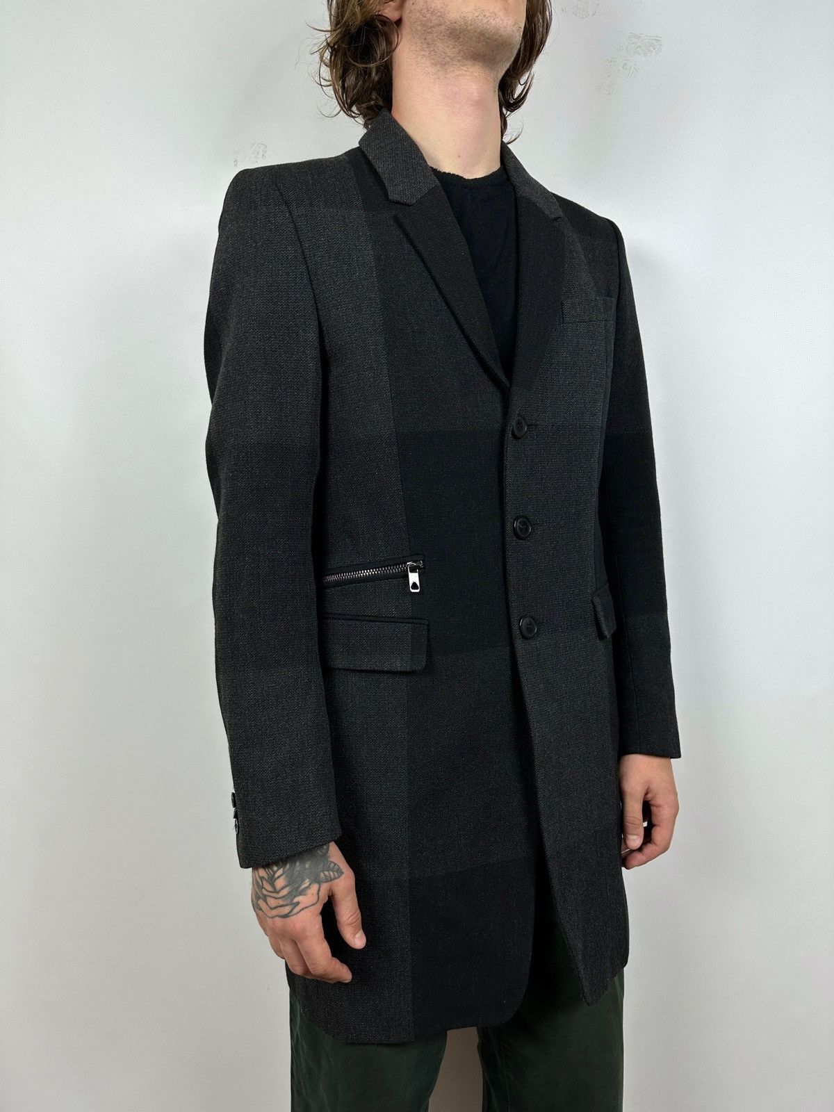 Diesel Black Gold Diesel Black Gold Wool Checkered Coat Jacket Size US M / EU 48-50 / 2 - 2 Thumbnail
