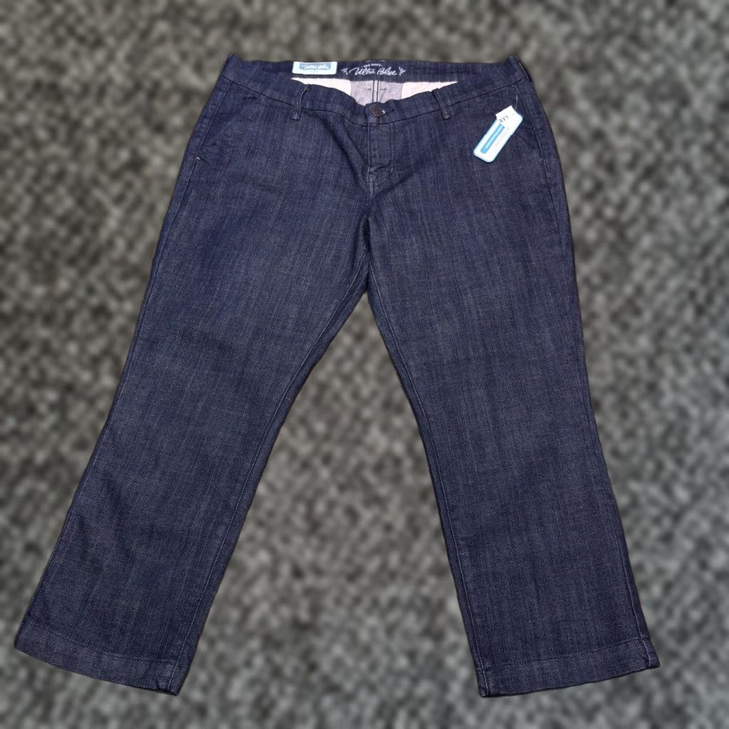 Old Navy Old Navy Diva Crop Pants Womens 14 Regular Low Rise Stretch Denim Blue Cotton Blend Straight Leg New with tags Size 36" / US 14 / IT 50 - 1 Thumbnail