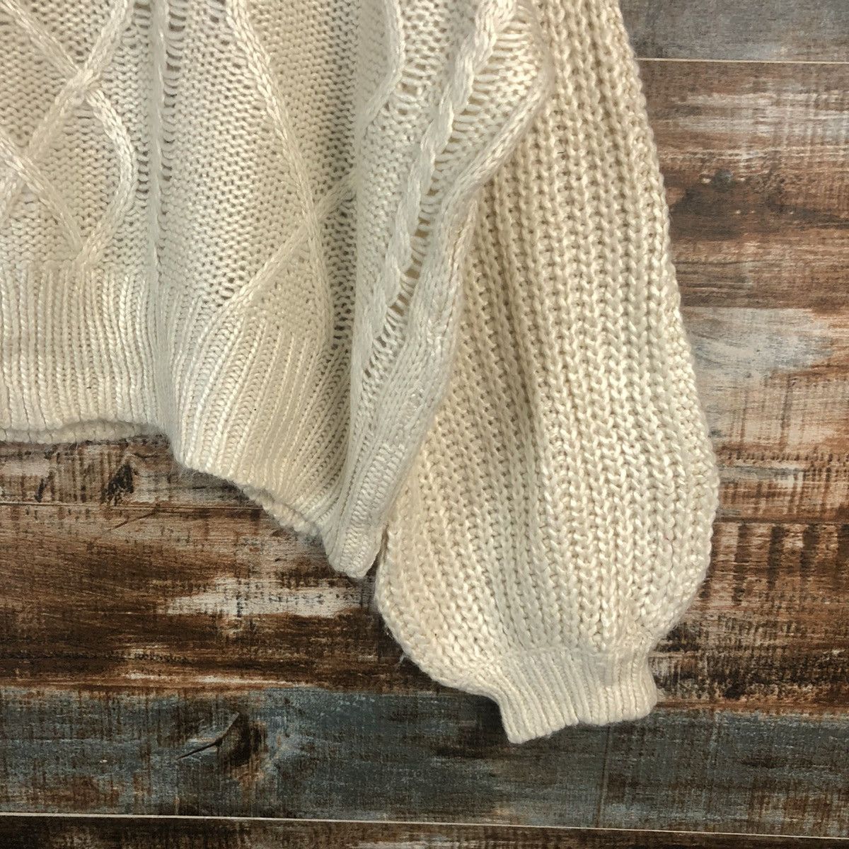 Homespun Knitwear × Japanese Brand Earth Music & Econology White Knitwear #A2260 Size M / US 6-8 / IT 42-44 - 8 Thumbnail