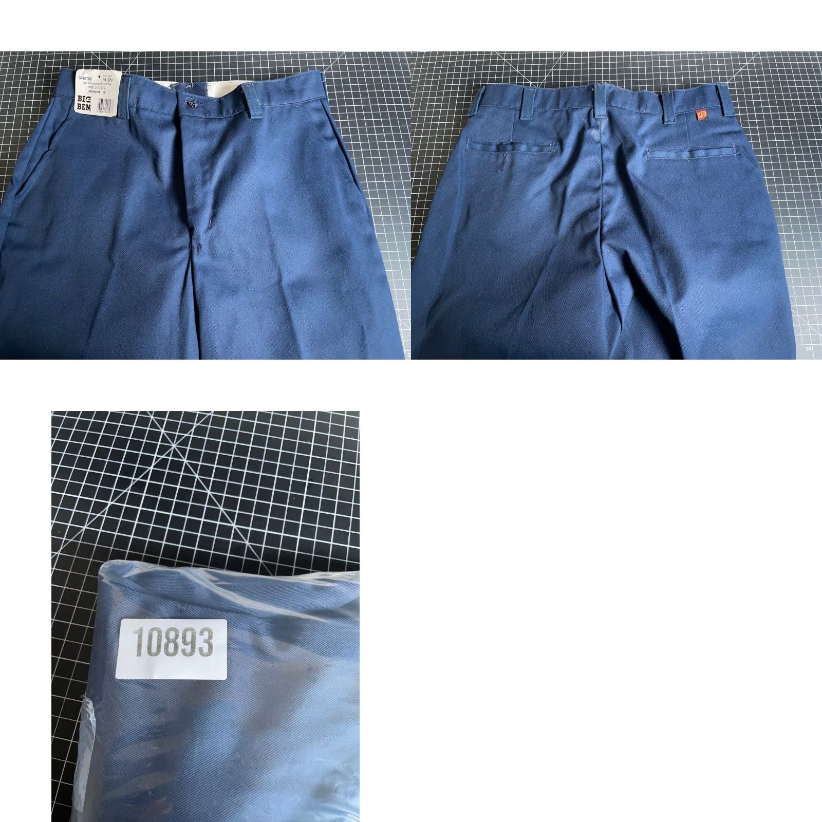 Vintage VINTAGE Ben Ben Pants Shirt? 80s Big Ben Work Pants Men's 33 x 32 Blue Polyester Blend Unworn (33 x 37 Tag) Size US 33 - 11 Thumbnail