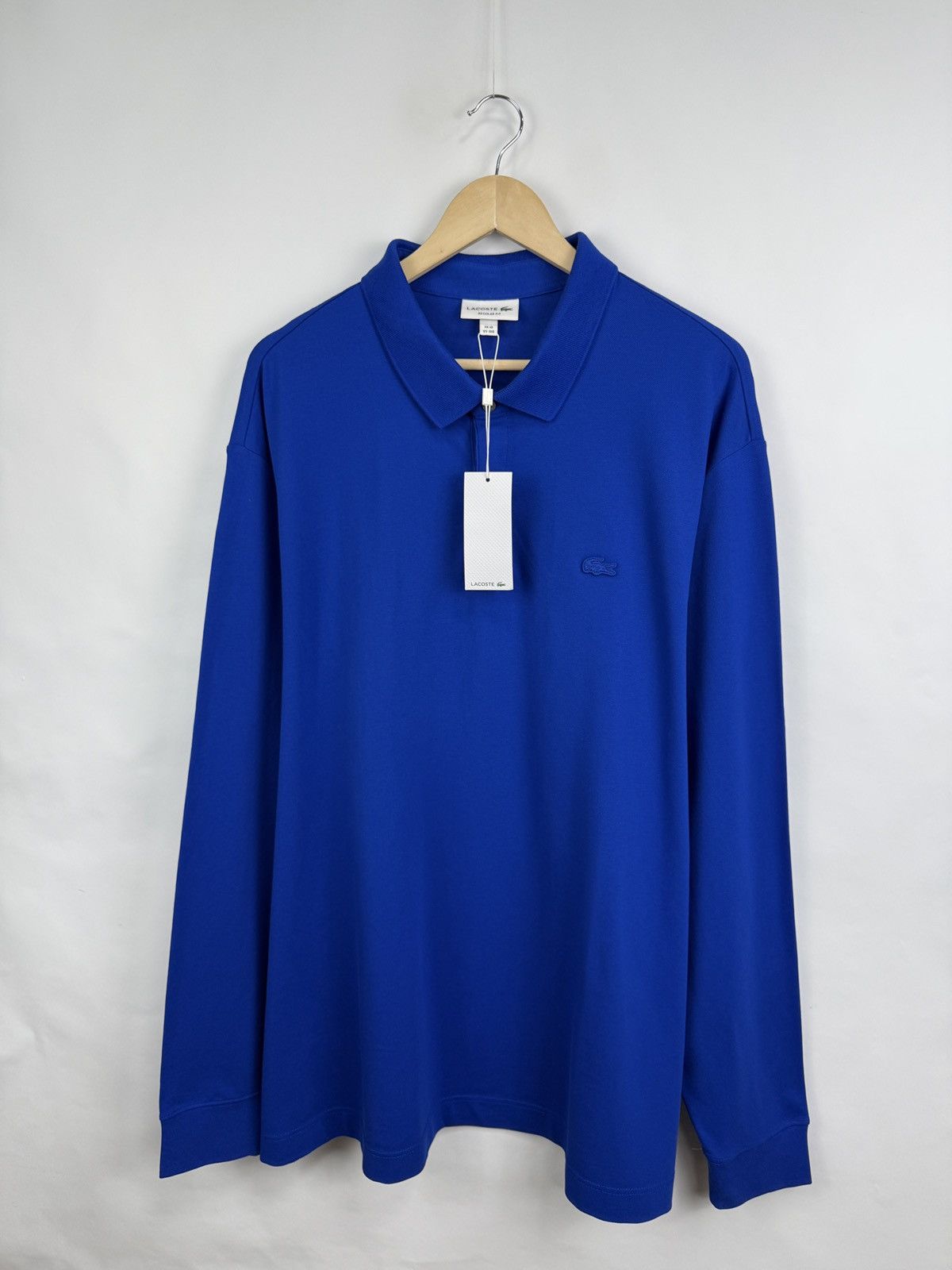 Lacoste 🇫🇷 NEW❗️ Lacoste Regular Fit Polo Long Sleeve Made in France Size US XXL / EU 58 / 5 - 9 Thumbnail