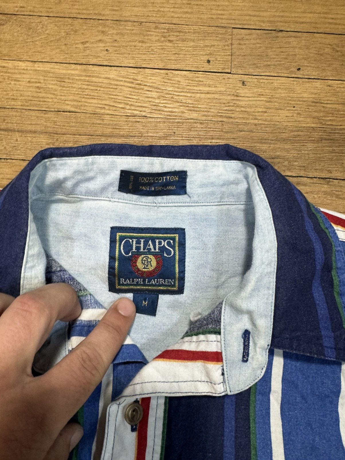 Chaps Ralph Lauren × Vintage Vintage Chaps Ralph Lauren Striped Button Up Shirt Size US M / EU 48-50 / 2 - 4 Thumbnail