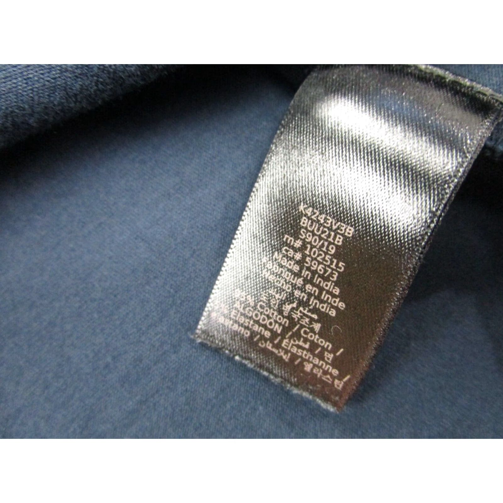 John Varvatos John Varvatos Mens Blue XL Short Sleeve Polo Shirt Cotton Blend Jersey Size US XL / EU 56 / 4 - 6 Thumbnail