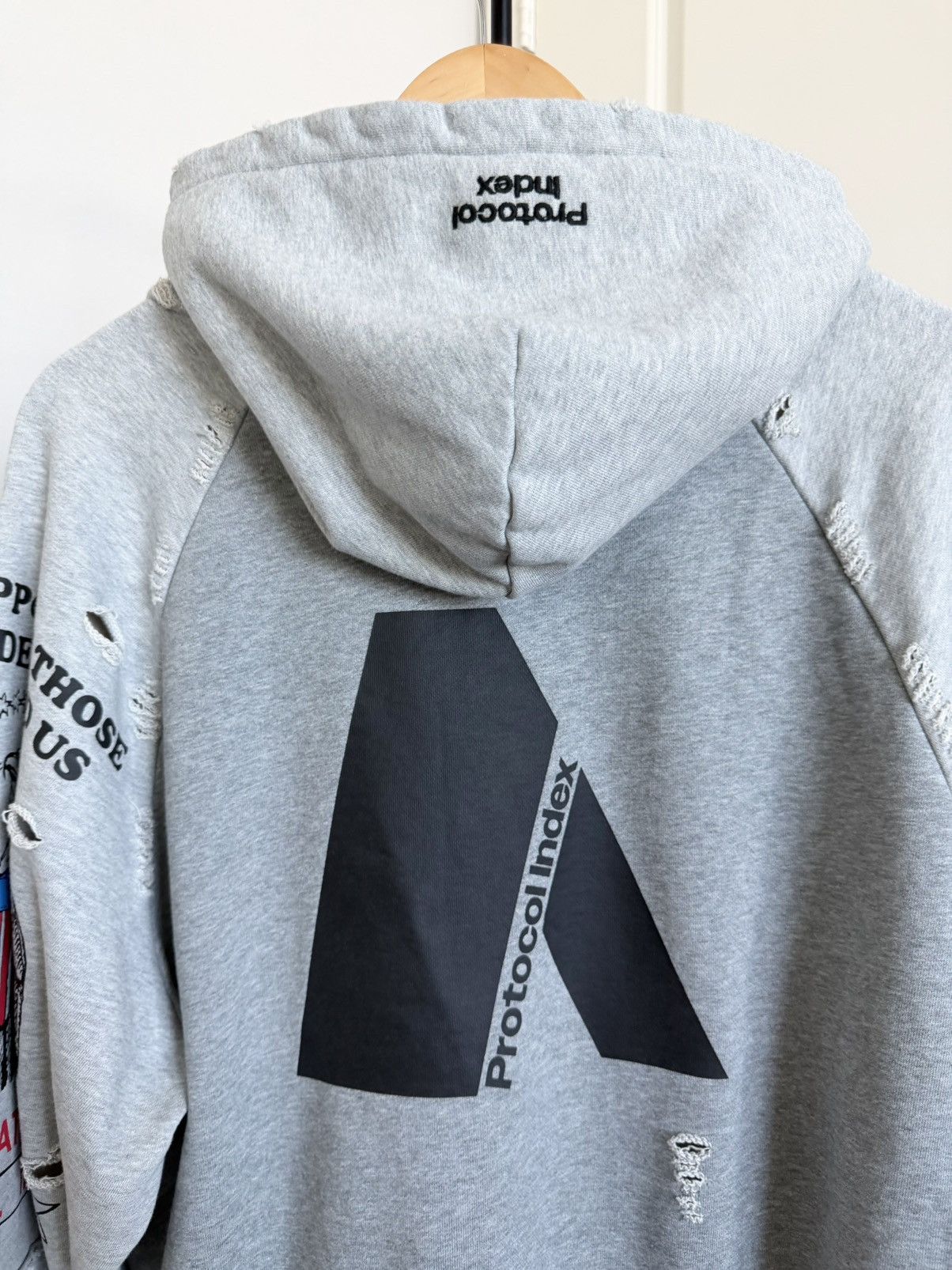 PROJECT G/R Protocol Index Reconstructed Zip Hoodie (Melange Grey) Size US S / EU 44-46 / 1 - 6 Thumbnail