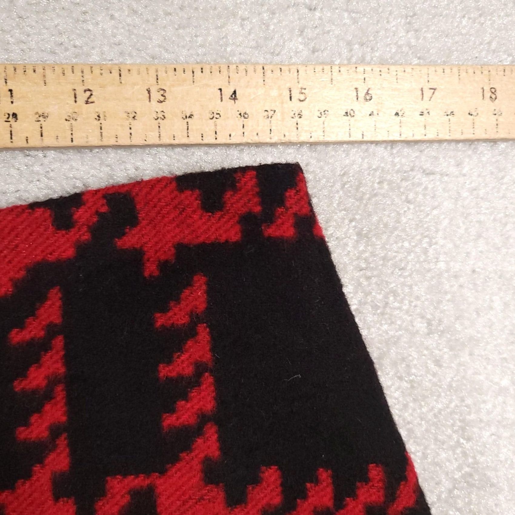 Talbots Talbots Skirt Womens 6 Red Houndstooth Wool Blend Pencil Lined Career Work Size 28" / US 6 / IT 42 - 5 Thumbnail