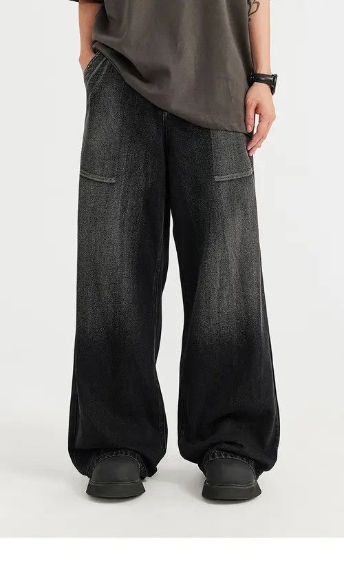 Jean Maruyama x Maki Trendy High Street Distressed Baggy Jeans Size US 31 - 7 Thumbnail