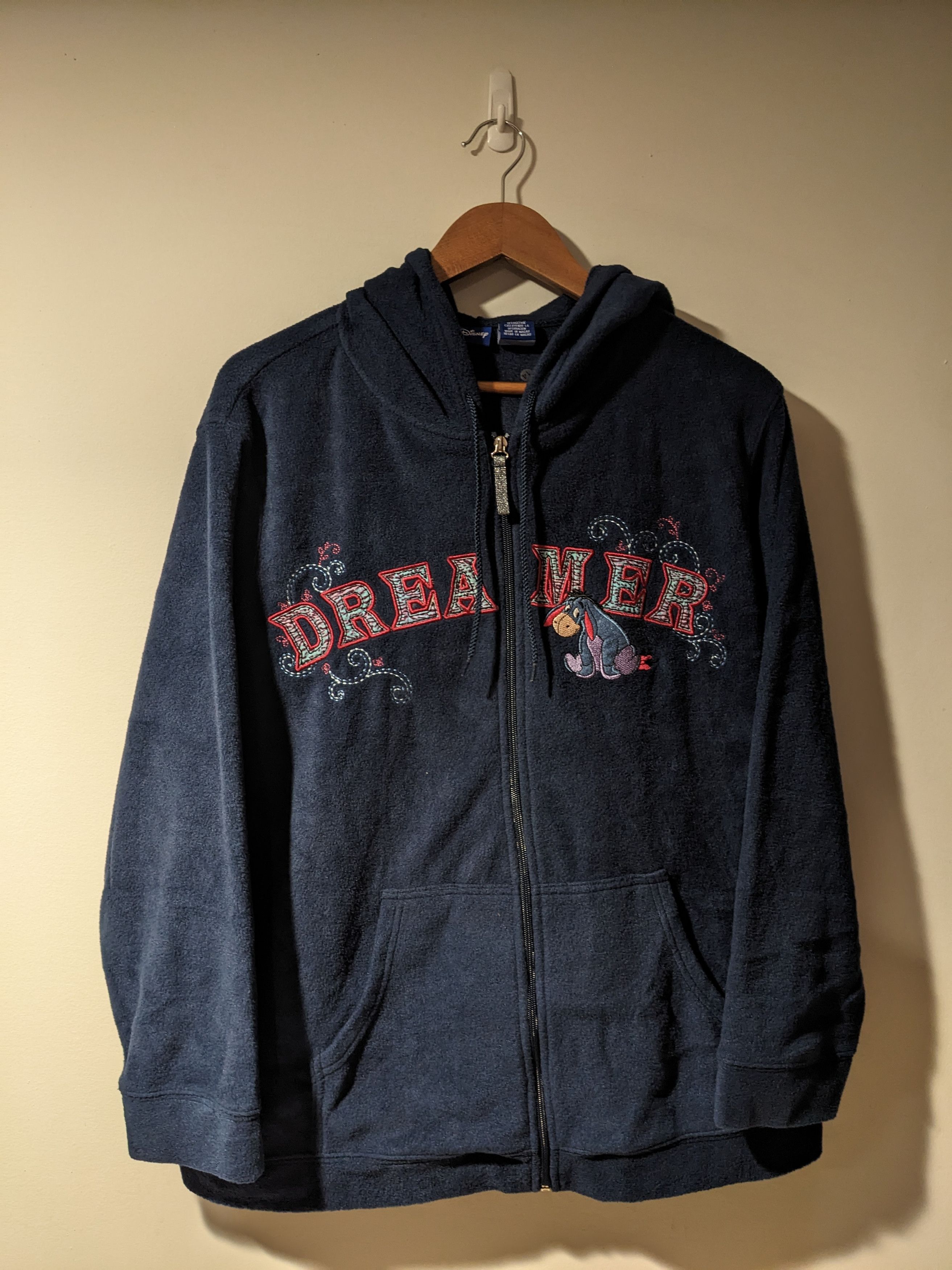 Disney × Vintage Vintage Y2K Winnie the Pooh Eeyore 1X Full Zip Fleece Hoodie Size XL / US 12-14 / IT 48-50 - 1 Thumbnail