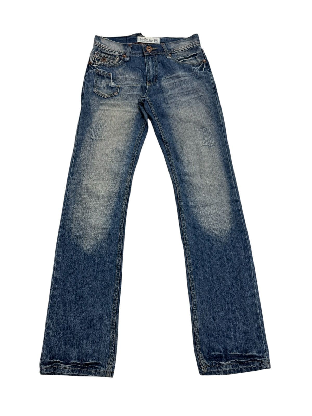Japanese Brand JAPANESE STYLE LIE REN TOU VERY RARE DESIGN DISTRESSED DENIM Size US 28 / EU 44 - 19 Thumbnail