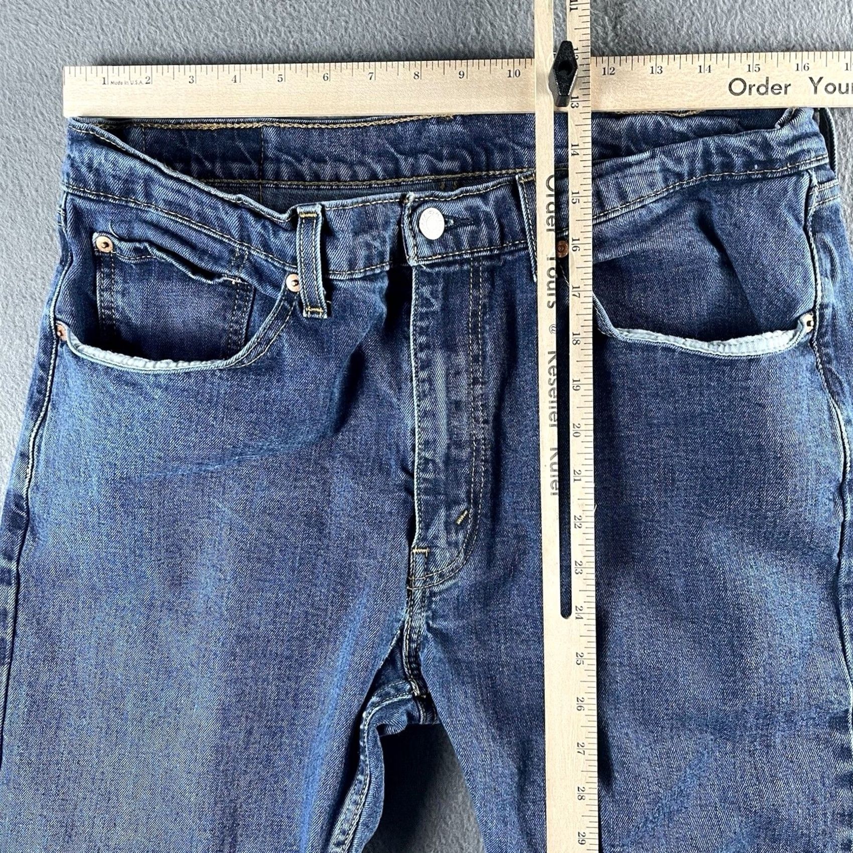 Levi's LEVI'S 505 Jeans Denim Regular Fit Straight Leg 36x30 Men Blue Medium Wash Vintage: No Mens Pants Pocket 5-Pocket Design Size US 36 / EU 52 - 2 Thumbnail