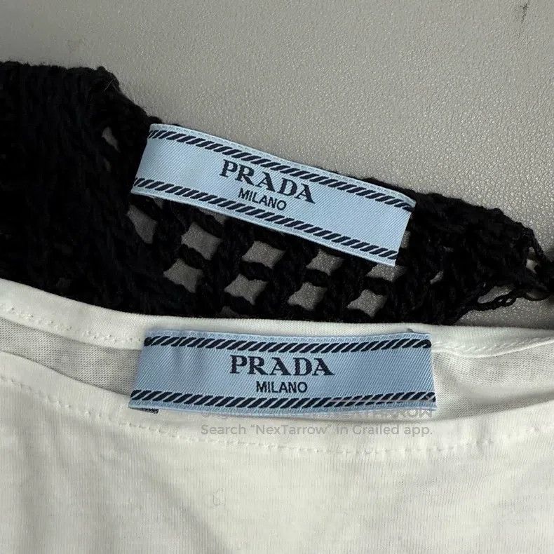 Prada Prada Black classic logo two-piece hollow knitted dress Size XS / US 0-2 / IT 36-38 - 5 Thumbnail