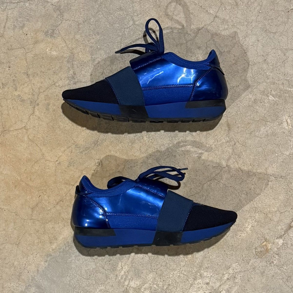 Balenciaga Balenciaga Race Runner Patent Leather Mesh Sneakers EU 37 Size US 7 / IT 37 - 5 Thumbnail