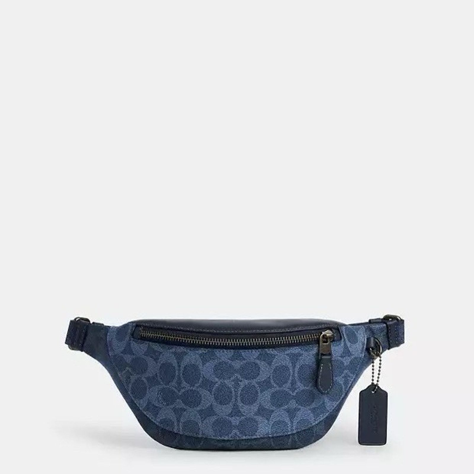 Coach NWT Coach Warren Mini Belt Bag Canvas Light Denim cbk37 Size ONE SIZE - 8 Thumbnail