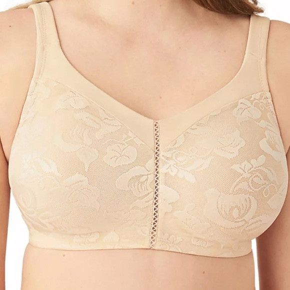 Other Wacoal 85276 Full Figure Seam & Wireless Bra beige sz 36D Size ONE SIZE - 1 Thumbnail