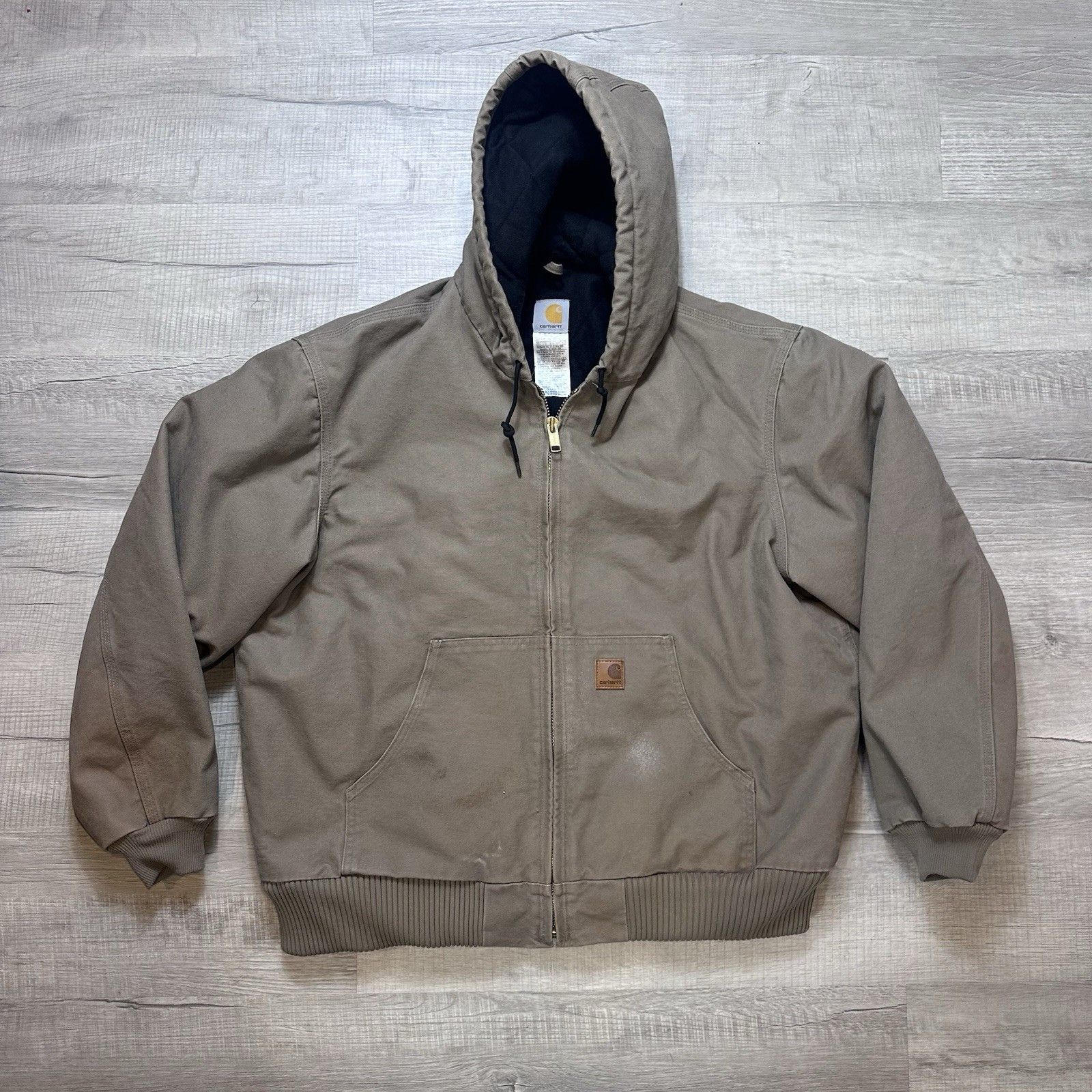 Carhartt Vintage Carhartt Jacket Mens J130 MUS Canvas Quilted Hooded Size US XL / EU 56 / 4 - 1 Thumbnail