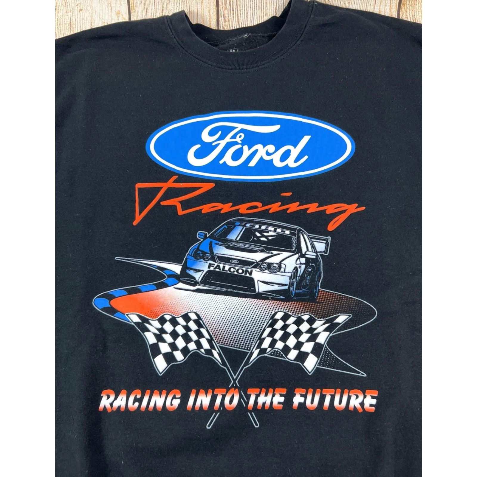 Ford Ford Sweatshirt Racing Into The Future Black Size M Men Pullover Crewneck Casual Casual Modern Logo USA College Sports Cotton Regular Fit Long Sleeve Size US M / EU 48-50 / 2 - 4 Thumbnail