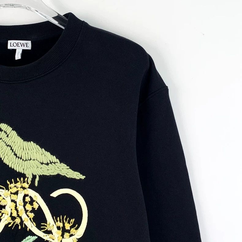 Loewe LOEWE Black logo botanical specimen embroidered cotton rou Size XS / US 0-2 / IT 36-38 - 3 Thumbnail