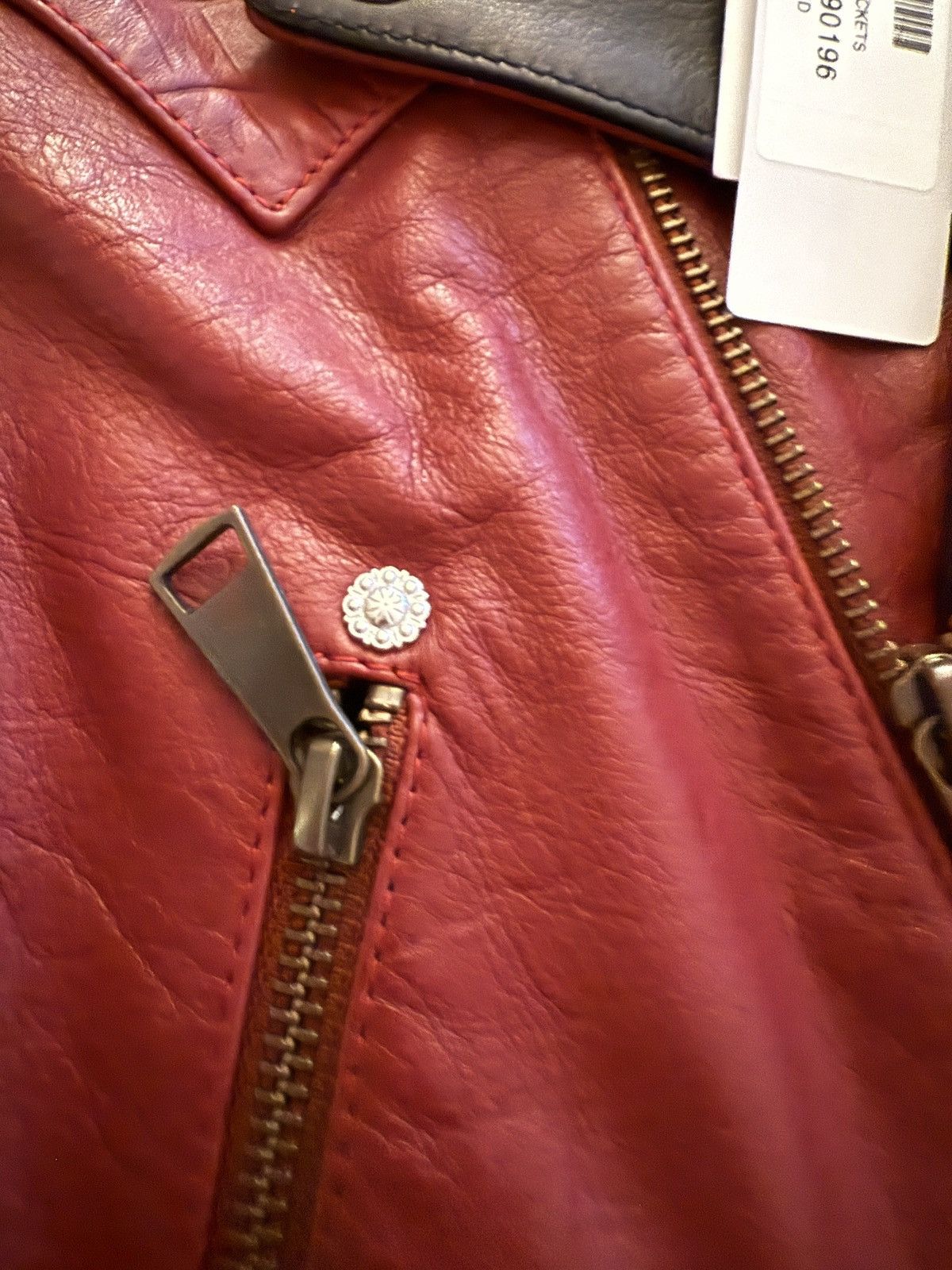 Youths In Balaclava Youths In Balaclava Red Leather Biker Jacket Size US XS / EU 42 / 0 - 3 Thumbnail