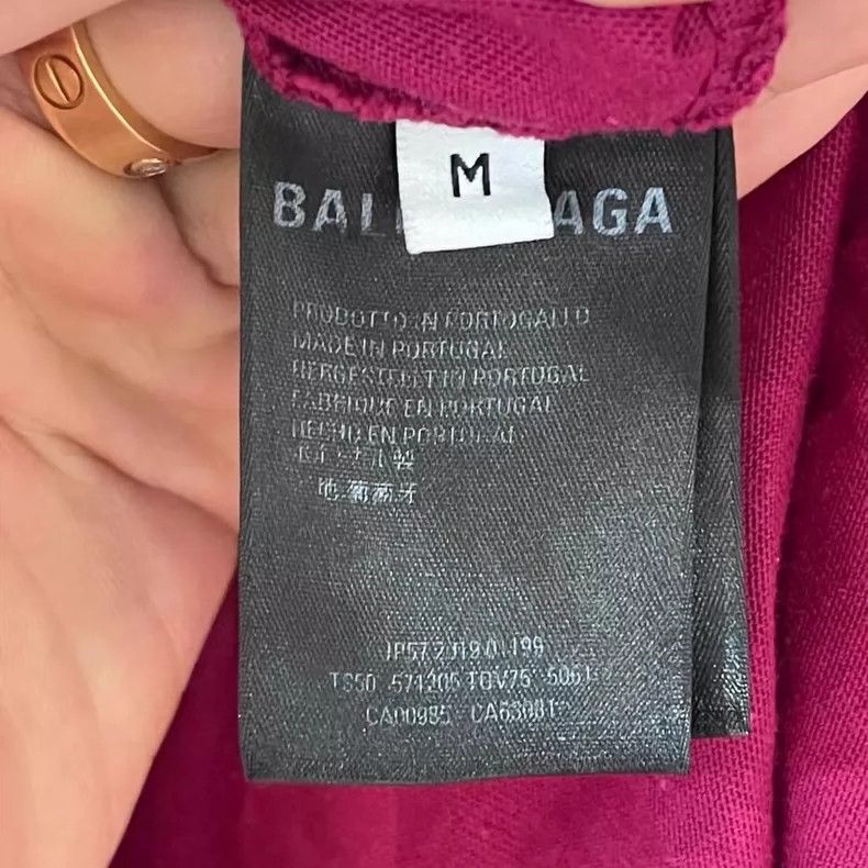 Balenciaga Balenciaga Dark Purple Buckle Short Sleeve Size US M / EU 48-50 / 2 - 4 Thumbnail