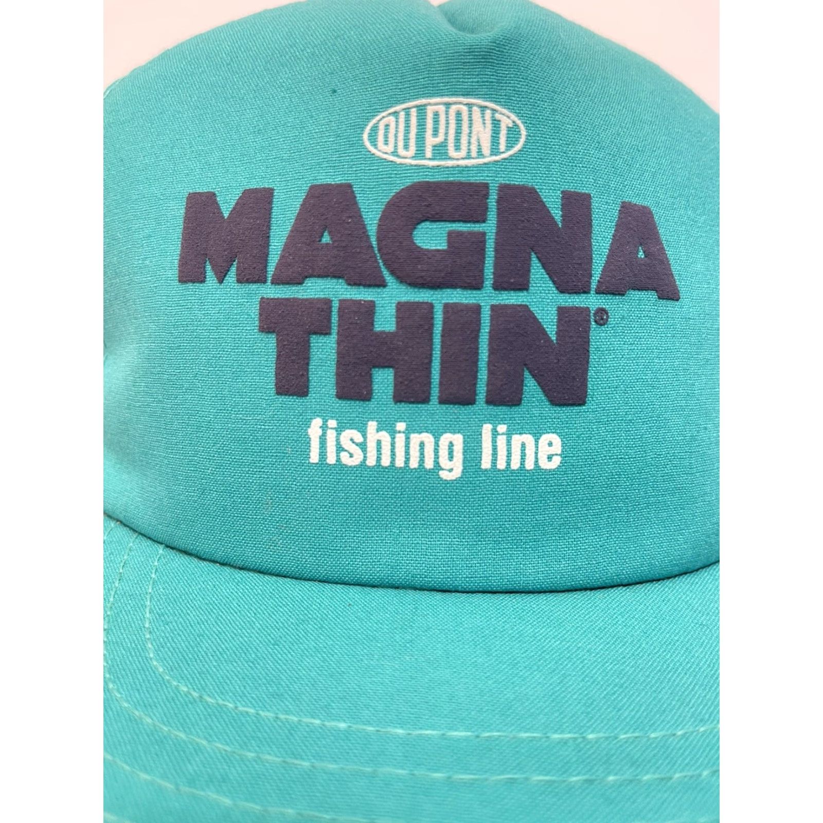 Vintage VINTAGE Magna Thin Fishing Theme Trucker Hat Adjustable Blue Solid 90s Mens Size ONE SIZE - 6 Thumbnail