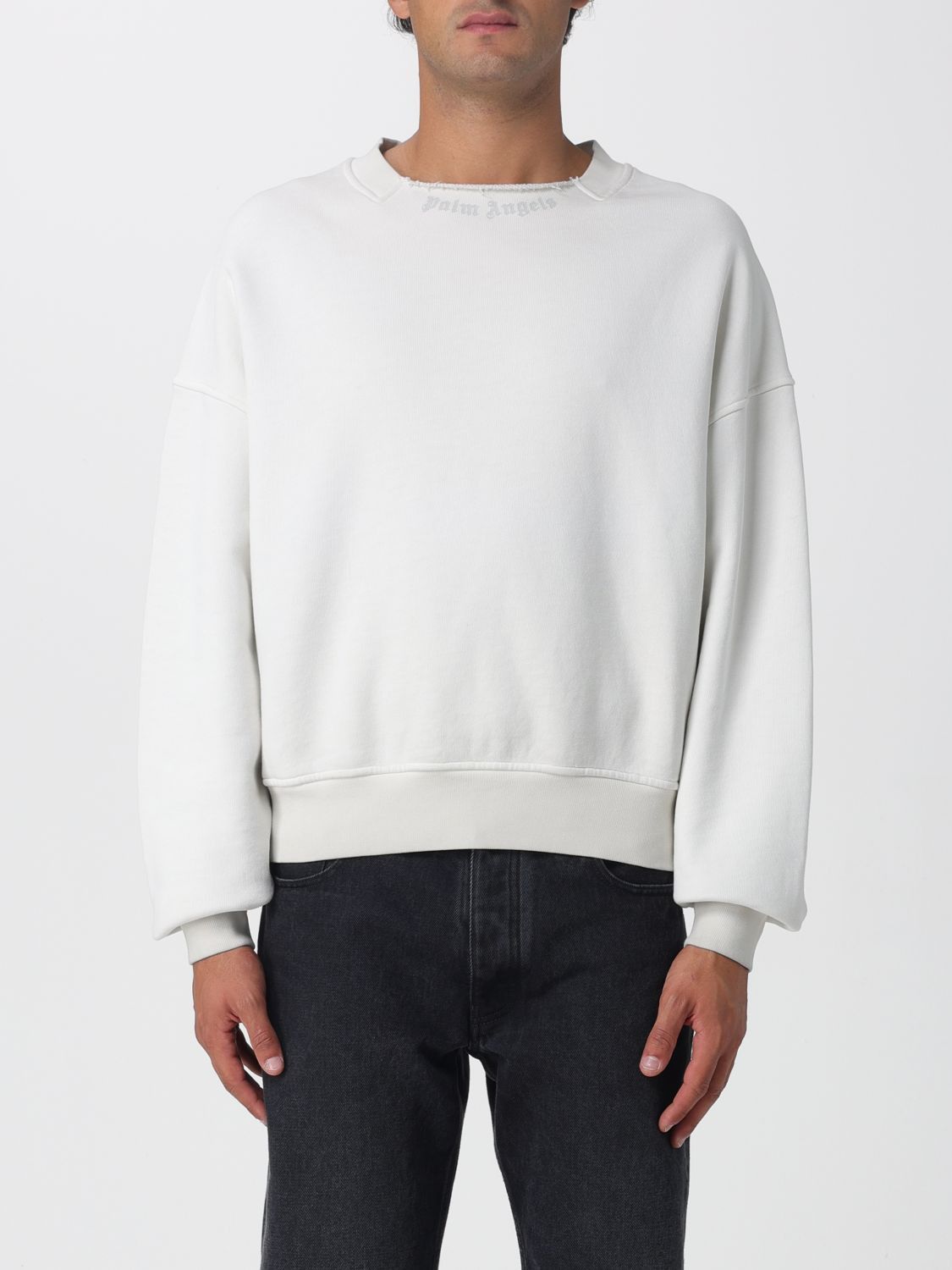 Palm Angels Palm Angels Sweatshirt Men White Size US L / EU 52-54 / 3 - 1 Thumbnail