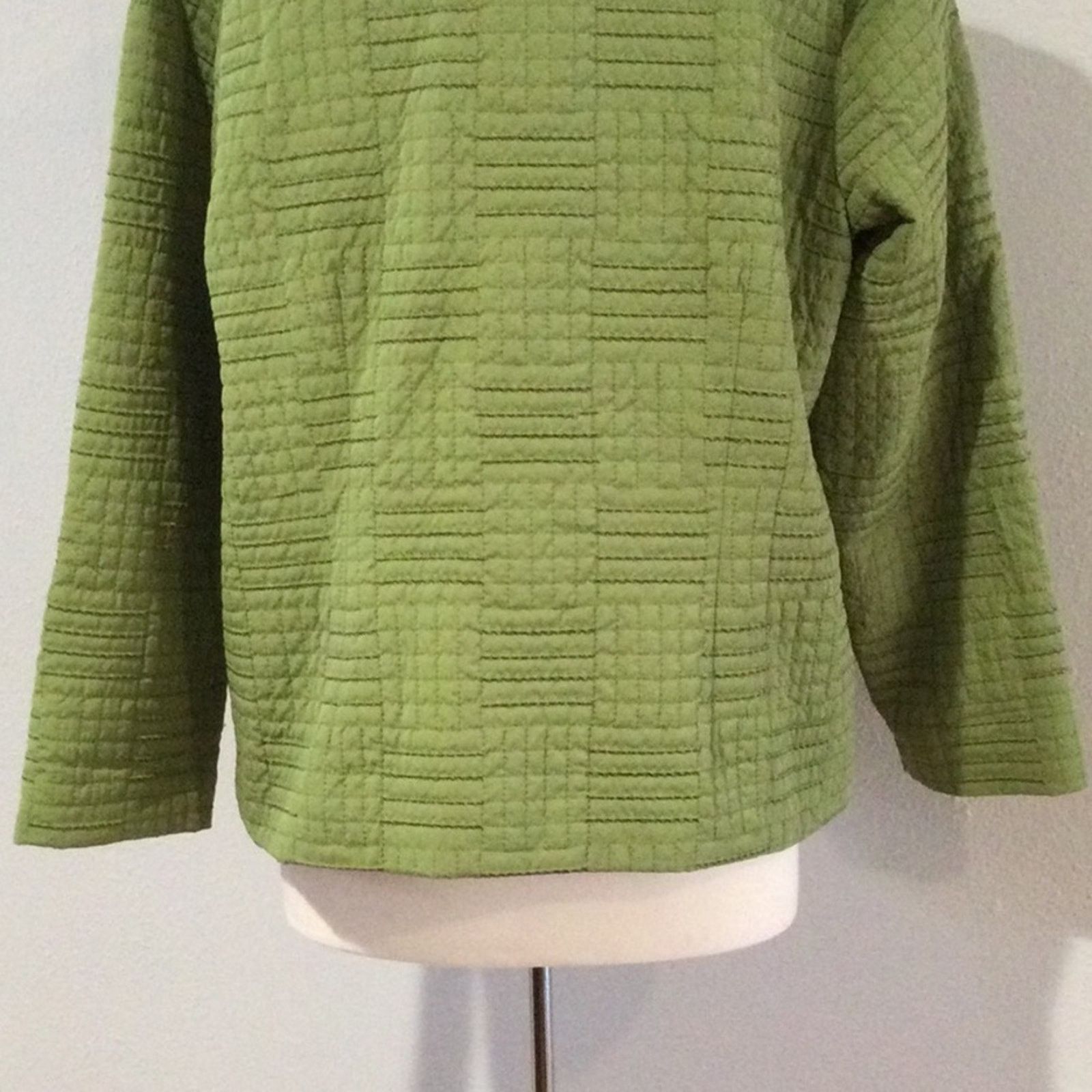 Other Dressbarn Woman Quilted Green Vintage Lined Jacket 14/16W Size XXL / US 16-18 / IT 52-54 - 10 Thumbnail