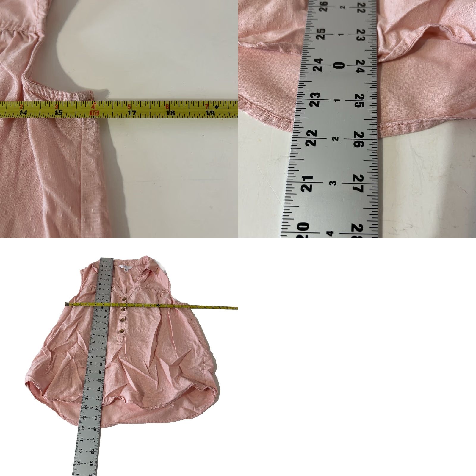 Vintage Time and Tru Blouse Top Sleeveless Women Small Pink V Neck 4 Buttons Casual Bohemian Tank Top Shirt Regular Size S Girls Womens Mens Size S / US 4 / IT 40 - 9 Thumbnail